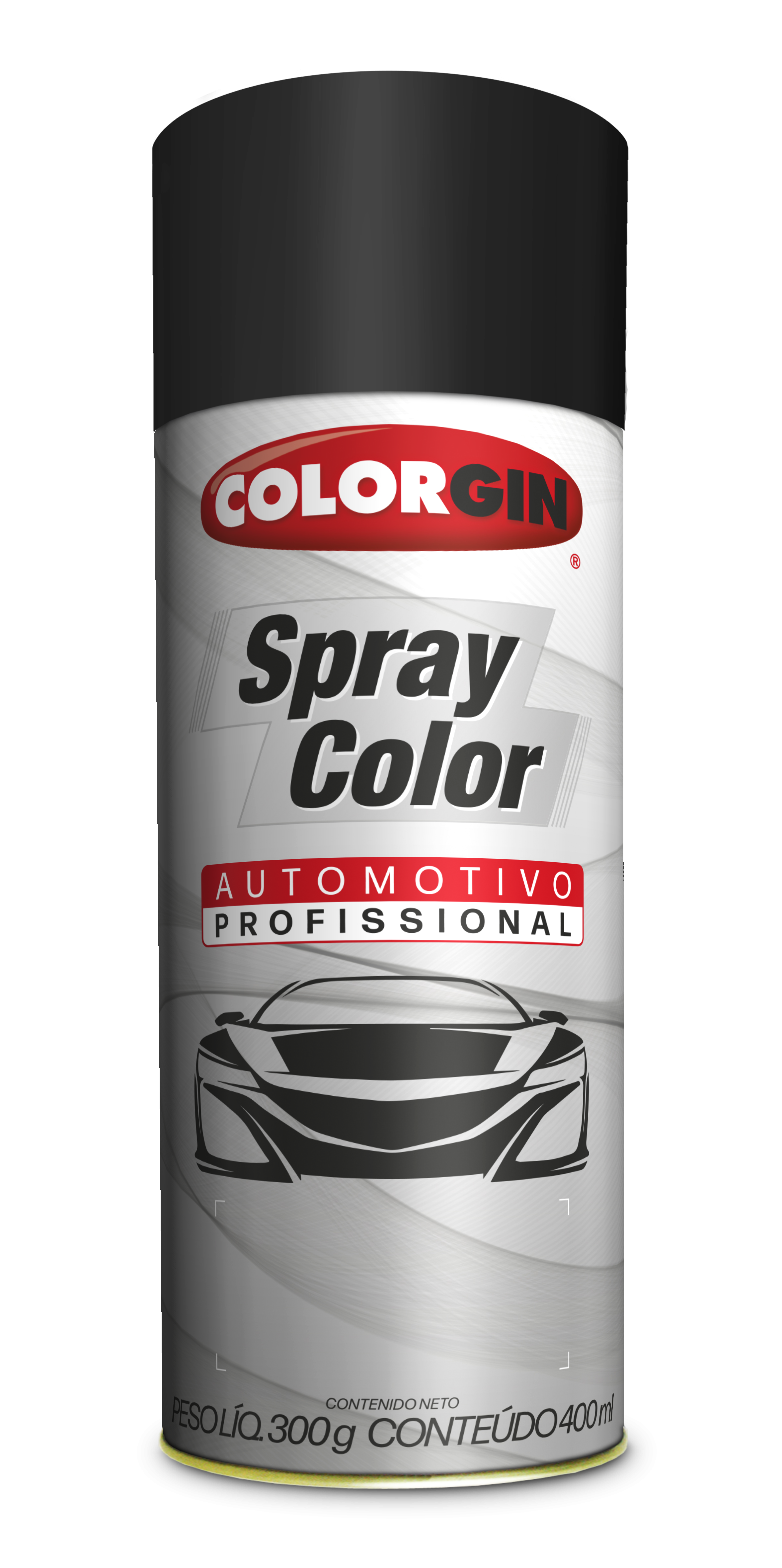 COLORGIN - SPRAY COLOR PRETO FOSCO VINIL LF 300 ML - UNI