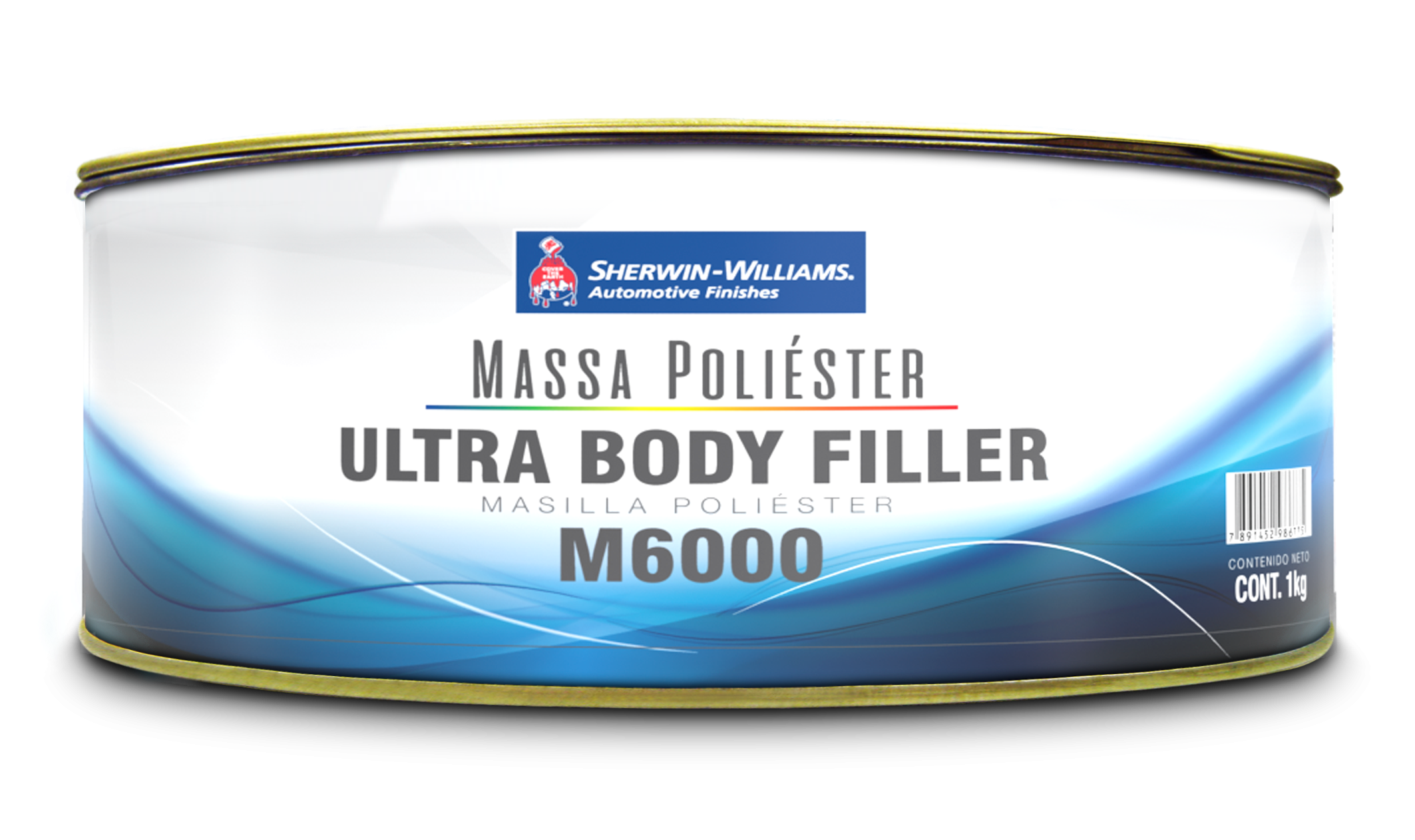 LAZZURIL - MASSA POLIESTER M6000 ULTRA BODY FILLER 1KG - UNI