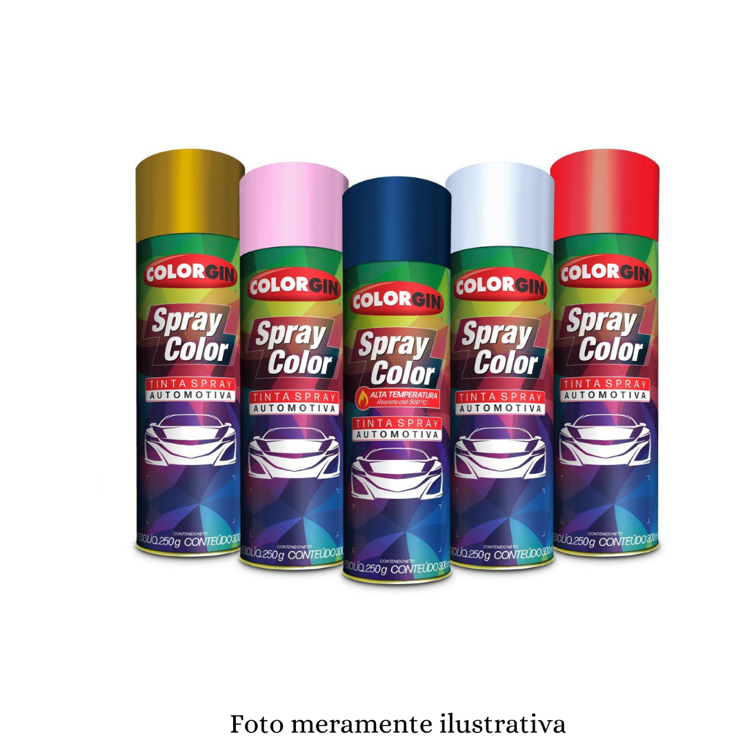 COLORGIN - SPRAY COLOR BUMPER CROSS PRETO 300 ML - UNI