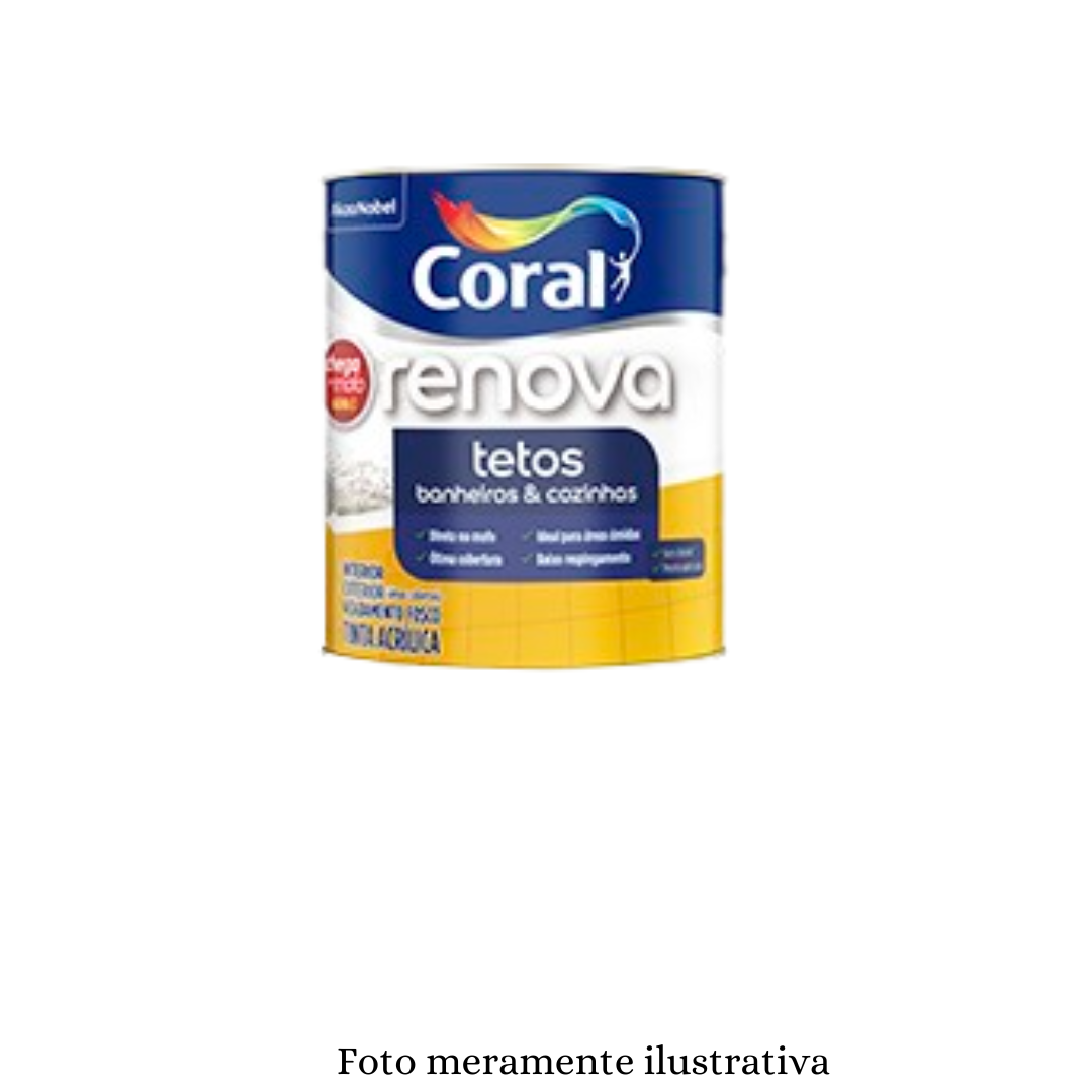 CORAL RENOVA TETO BANH/COZ BRANCO 0,9L - UNI